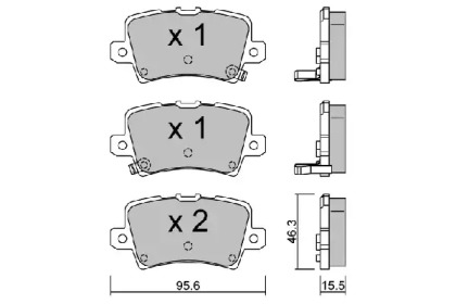 Комплект тормозных колодок AISIN BPHO-2002